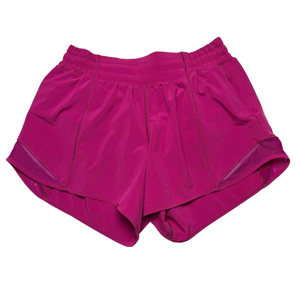 Lululemon Hotty Hot Short Low Rise 4" Ripened Raspberry - Picture 2 of 7